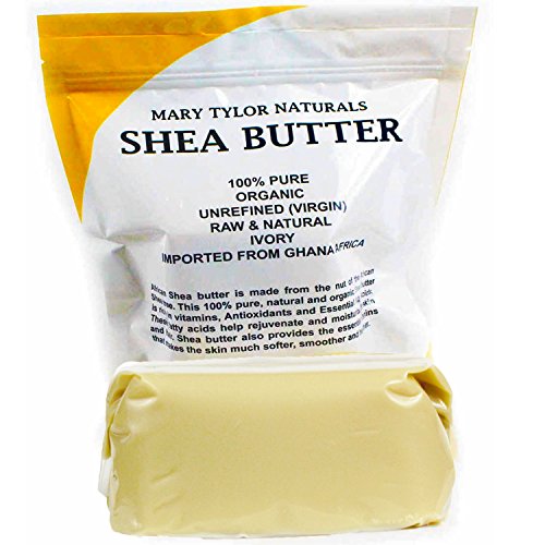 Organic Shea Butter 1 lb (16 Oz) Raw Unrefined Ivory Grade A. Premium Quality Amazing Skin Nourishment, Great For DIY Body Butters Lip Balms Lotions Acne Eczema & Stretch Marks By Mary Tylor Naturals