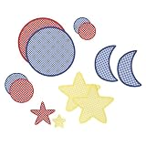 Moon and Star Sticker 4-pk. - Red/... by