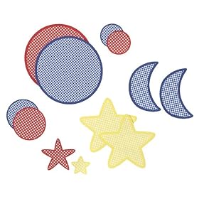 Click here to buy Moon and Star Sticker 4-pk. - Red/....