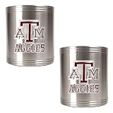 Texas A&M Aggies 2pc Stainless Steel Can Holder Set NCAA College Athletics