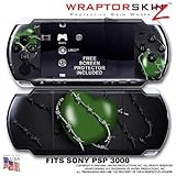 Barbwire Heart Green WraptorSkinz Skin and Screen Protector Kit fits Sony P ....