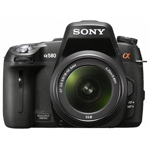 Sony DSLR-A580L SLR-Digitalkamera (16 Megapixel, Live View, Full HD, 3D Sweep Panorama) Kit inkl. 18-55 mm Objektiv