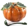 Extra Large Ceramic Pumpkin Soup Tureen & Ladle Set