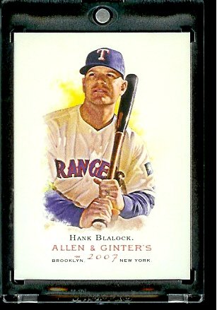 2007 Topps Allen & Ginter # 11 Hank Blalock Texas Rangers Baseball Card