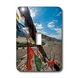 lsp_188109_1 Danita Delimont - Ellen Clark - Flags - India, Jammu and Kashmir, Ladakh, prayer flags at Shey Palace - Light Switch Covers - single toggle switch