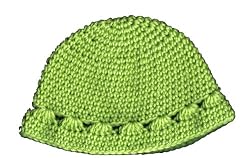 Eco Friendly and Sustainable Spring Green Bamboo and Wool Blend Cloche Hat- 0 to 3 Months