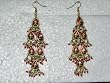 Lac Earrings-2 Antique Red Green Silver Finish Dangling Earrings (Brand New)
