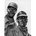 Two Grimy Faced German Coal Miners Posing Resolutely Outside Coal Mine in the Ruhr Valley Photographic Poster Print by Margaret Bourke-White, 12x16