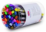 40 Art Gel Pens set for Adult Coloring Books In Storage Case Quality Markers In Glitter Neon Metallic Pastel Color