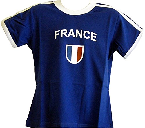 Kinder T-shirt France Trikot (auf Wunsch mit Namen Druck) Größen 86-92-98-104 (86)