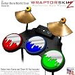 Chrome Drip on Colors Skin by WraptorSkinz fits Guitar Hero 4 World Tour Drum Set for Nintendo Wii, XBOX 360, PS2 & PS3 (DRUMS NOT INCLUDED)