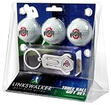 Ohio State Buckeyes 3 Golf Ball Gift Pack w/ Hat Clip - NCAA College Athletics
