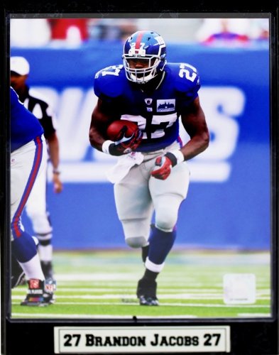 Encore Select 510-FBNYG27 New York Giants No. 27 Brandon Jacobs 9 in. x 12 in. Plaque