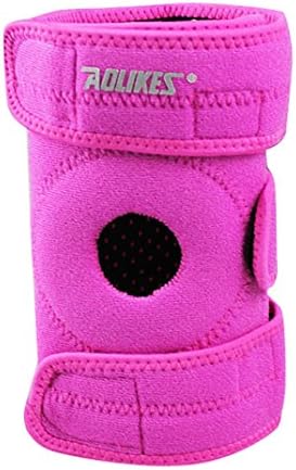 Penagy Professional Knee Hinged Support Brace Cap Stabilizer Protector Helps with Running, Walking, ACL, Meniscus Tear, and Arthritis - Red (Left Leg)