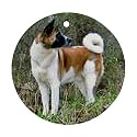 Akita Ornament (Round)