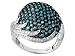 Jewelry : 10KT WG 2.00CTW WHITE DIAMOND AND IRRADIATED BLUE DIAMOND RING