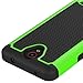 ZTE Maven 2 case, ZTE Prestige case, ZTE Sonata 3 case, CoverON [HexaGuard Series] Slim Hybrid Hard Phone Cover Case for ZTE Maven 2/ Prestige/Sonata 3 - Green Neon & Black