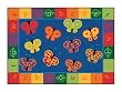 123 ABC Butterfly Fun Rectangle Rug 3'10" x 5'5"