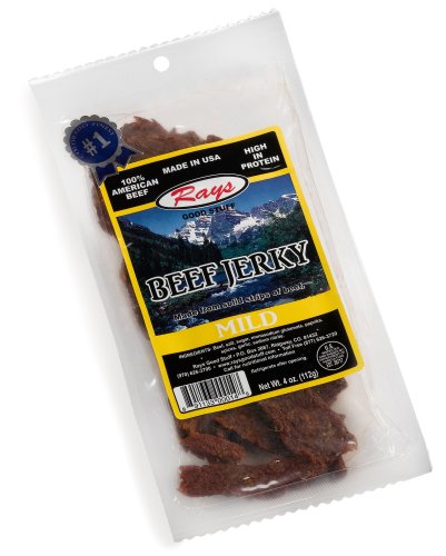 Rays Good Stuff Beef Jerky, Mild , 4-Ounce Packages (Pack of 3) by Dried Beef