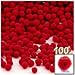 The Crafts Outlet 100-Piece Multi Purpose Pom Poms, Acrylic, 7mm/0.28-inch, Round, Black
