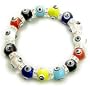 Swarovski Crystals Happy Multicolor Evil Eye Protection Bracelet