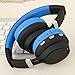 Sound Intone BT-02 Wireless Bluetooth Headphones Over-ear Stereo Folding with Volume Control and Microphone Headsets (Black/blue)