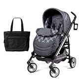 Peg Perego Switch Four with a Diaper Bag - Pois Grey