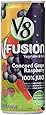 V8 V-Fusion 100% Juice, Concord Grape Raspberry, 8 Ounce, 6 Count (Pack of 4)