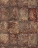 Brown & Sienna Rustic Stone Block Wall Wallpaper