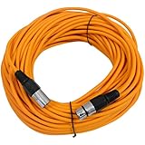 SEISMIC AUDIO - SAXLX-100 - 100' Orange XLR Male to XLR Female Microphone Cable - Balanced - 100 Foot Patch Cord