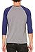 Bella Canvas 3/4-Sleeve Baseball Tee Deep Heather/Black
