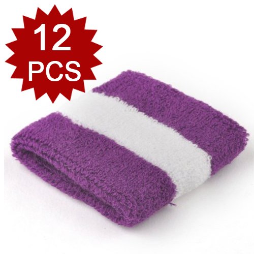 GOGO™ Thick Stripe Wristband, Sweatband ( Price for ONE DOZEN)