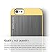 iPhone 6S Case, elago® [Outift Matrix][Creamy Yellow/Dark Grey] - [Premium Hybrid Construction][Brushed Aluminum][Spark Design Award] - for iPhone 6/6S
