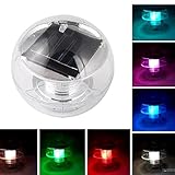 Topjoy ガーデンライト 飾りライト 7色変換 ソーラー充電 光センサー 自動点灯/消灯 電源不要 水陸両用 プール/芝生/玄関/屋内吊り 防水