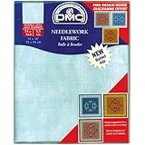 DMC DC27M-3325 Marble Aida Needlework Fabric, 14 by 18-Inch, Blissful Sky, 14 Count