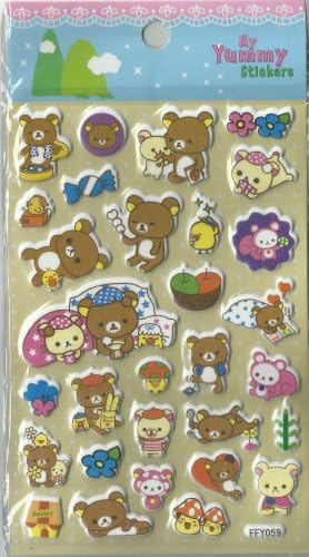 Rilakkuma 3 Foam Shape Sticker/Puffy Sticker Art Supplies