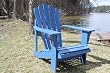 BLUE PAINTED CEDAR ADIRONDACK CHAIR