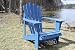 BLUE PAINTED CEDAR ADIRONDACK CHAIR