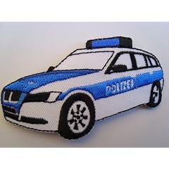 Polizei Polizeiwagen Auto Wagen AUFN�HER APPLIKATION B�GELBILD PATCH