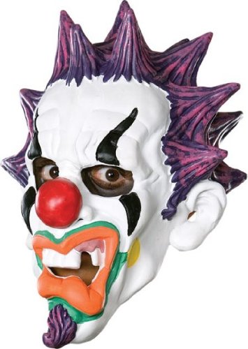 Scary Punk Clown Creepy Vinyl Halloween Costume Mask Adult