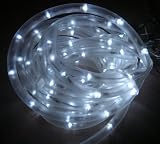 WHITE Solar Rope Tube 100 LED String Garden Light Inside/Outside
