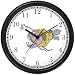 Deep Sea Fish Animal Wall Clock by WatchBuddy Timepieces (Black Frame)