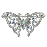 Antique Rhinestone Butterfly Animal Pin Brooch