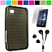 Premium Protective Soft Silicone Skin Cover for Samsung Galaxy Tab 7 inch Tablet WiFi 3G Samsung P1000 + Anti Glare Clear Screen Protector for Samsung Galaxy Tab P1000 + Hifi Noise Reducing Headphones + SumacLife TM Wisdom Courage Wristband, Smoke Argyle