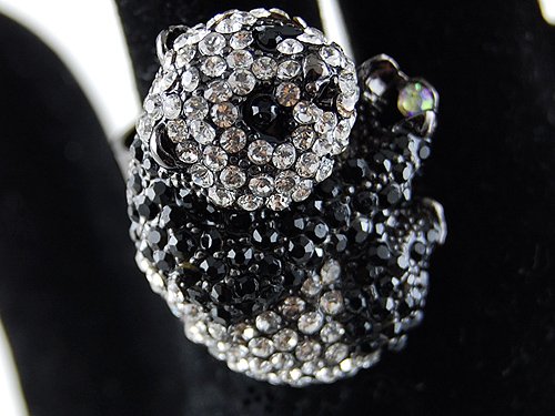 China Panda Bear Zoo Costume Crystal Rhinestone Ring