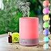 300ml Aroma Essential Oil Diffuser [Upgraded Version] Portable Ultrasonic Cool Mist Humidifier with Auto Shut Off Function-7 Color LED Lights Changing for Home Office Baby Bedroom Room