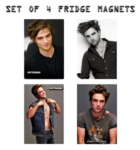 SATZ VON 4 ROBERT PATTINSON Kühlschrankmagnet – TWILIGHT – 002