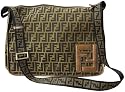 Fendi Brown Zucchino Zippered Messenger Bag 7VA148-MX7-F0VT4