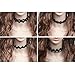 ThyWay Hot Fashion Trend 9 Pieces Different Style Lace Tattoo Choker Collar Necklace Chain (Style 1)