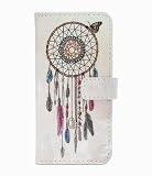 SunshineCase(TM) Colorful Dream Catcher Dreamcatcher With Butterfly Pattern Slim Wallet Card Flip Stand PU Leather Pouch Case Cover For Apple iphone 5C